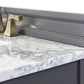 Adeline Bathroom Vanity with Farmhouse Sink and Carrara White Marble Top Cabinet Set