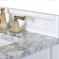 Adeline Bathroom Vanity with Farmhouse Sink and Carrara White Marble Top Cabinet Set