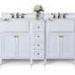 Adeline Bathroom Vanity with Farmhouse Sink and Carrara White Marble Top Cabinet Set