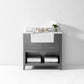 Hayley Bathroom Vanity with Sink and Carrara White Marble Top Cabinet Set