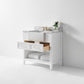 Hayley Bathroom Vanity with Sink and Carrara White Marble Top Cabinet Set