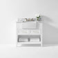 Hayley Bathroom Vanity with Sink and Carrara White Marble Top Cabinet Set