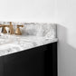 Hayley Bathroom Vanity with Sink and Carrara White Marble Top Cabinet Set