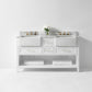 Hayley Bathroom Vanity with Sink and Carrara White Marble Top Cabinet Set