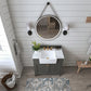 Adeline Bathroom Vanity with Farmhouse Sink and Carrara White Marble Top Cabinet Set