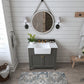 Adeline Bathroom Vanity with Farmhouse Sink and Carrara White Marble Top Cabinet Set