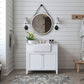 Adeline Bathroom Vanity with Farmhouse Sink and Carrara White Marble Top Cabinet Set