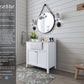 Adeline Bathroom Vanity with Farmhouse Sink and Carrara White Marble Top Cabinet Set