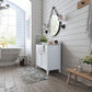 Adeline Bathroom Vanity with Farmhouse Sink and Carrara White Marble Top Cabinet Set