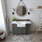 Adeline Bathroom Vanity with Farmhouse Sink and Carrara White Marble Top Cabinet Set