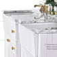 Adeline Bathroom Vanity with Farmhouse Sink and Carrara White Marble Top Cabinet Set