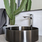 Zeek 14” Gunmetal Black Round Vessel Bathroom Sink Stainless Steel PVD Nano Tech Coating ZN-B144