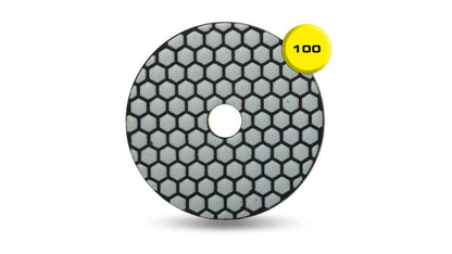 RUBI Resin dry polishing pad 100 grit 4" - HQ